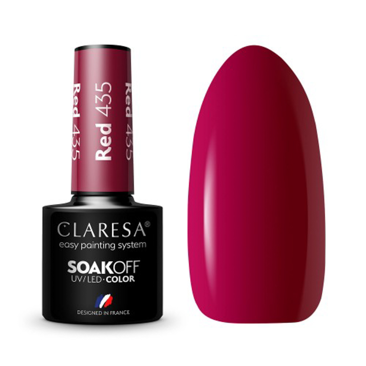 Гел лак Claresa RED 435,1,LilaCare Bulgaria