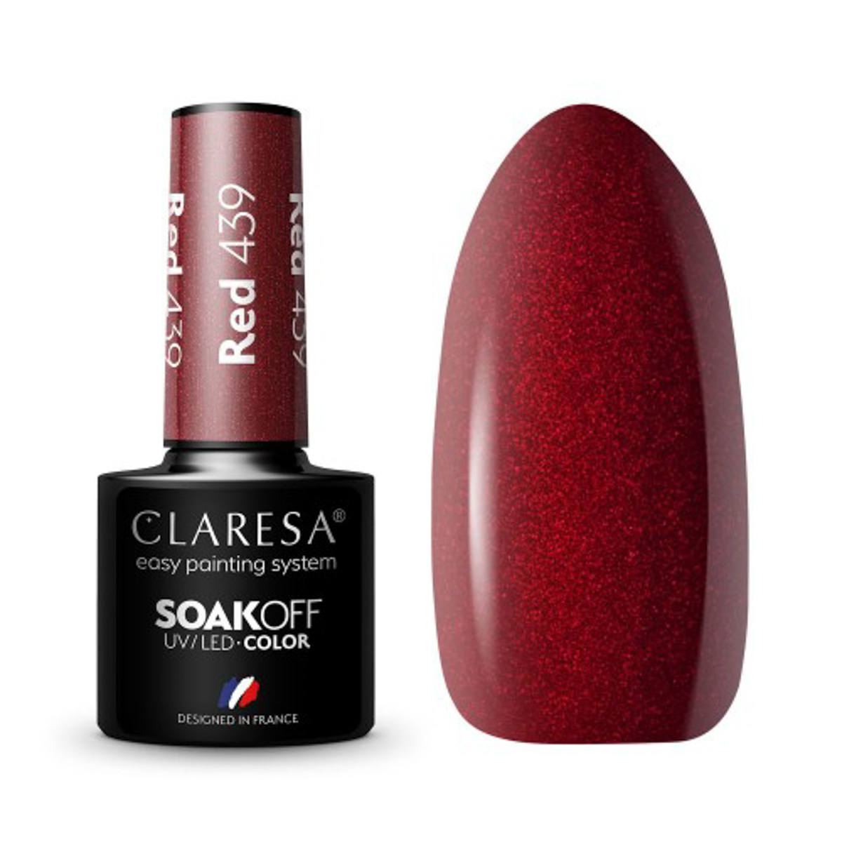 Гел лак Claresa RED 439,1,LilaCare Bulgaria