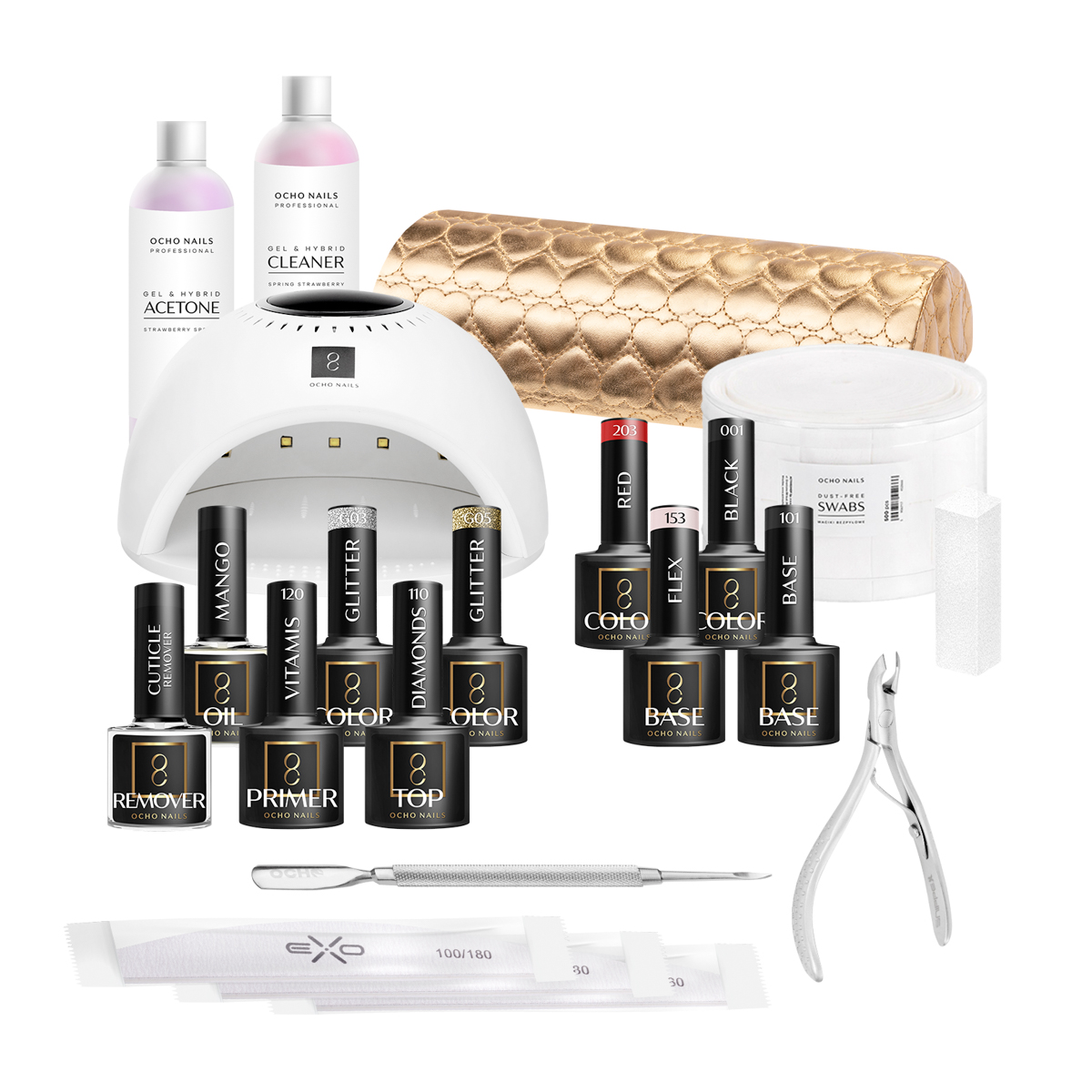 Комплект за гел лак OCHO NAILS starter kit 3,1,LilaCare Bulgaria