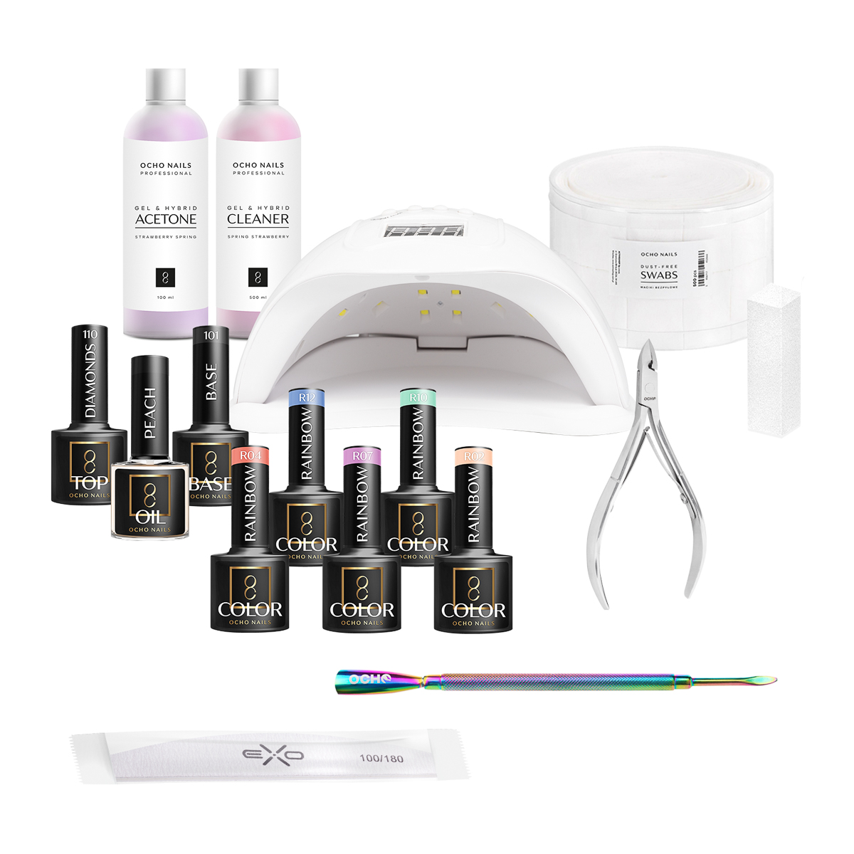 Комплект за гел лак OCHO NAILS starter kit 4,1,LilaCare Bulgaria