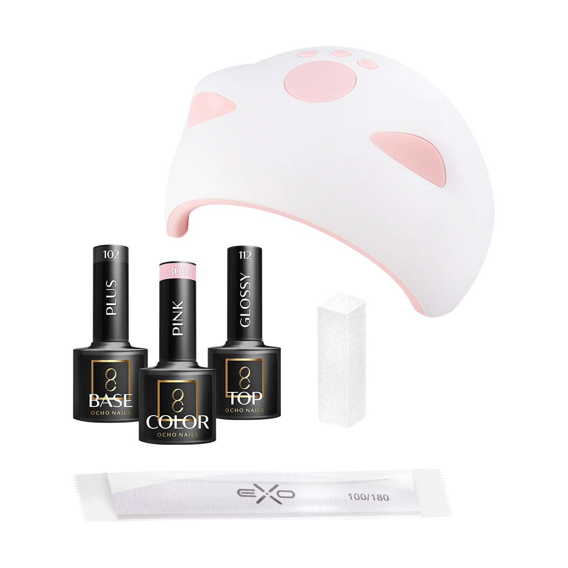 Комплект за гел лак OCHO NAILS starter kit 8,1,LilaCare Bulgaria