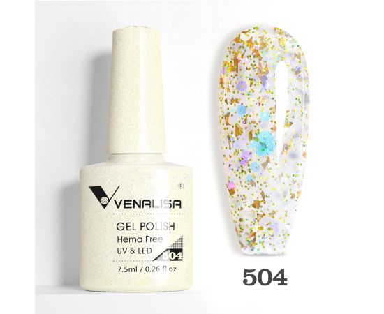 Гел лак за нокти Venalisa VIP5 Hema-Free 7.5 ml 504,1,LilaCare Bulgaria