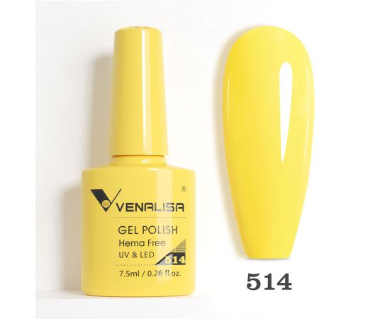 Гел лак за нокти Venalisa VIP5 Hema-Free 7.5 ml 514,1,LilaCare Bulgaria