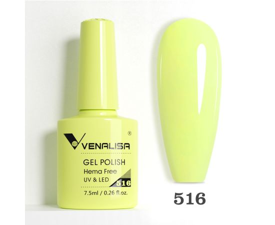 Гел лак за нокти Venalisa VIP5 Hema-Free 7.5 ml 516,1,LilaCare Bulgaria