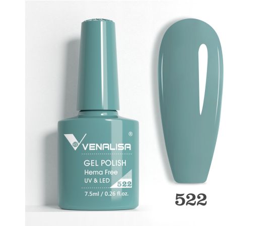 Гел лак за нокти Venalisa VIP5 Hema-Free 7.5 ml 522,1,LilaCare Bulgaria