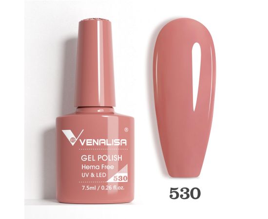 Гел лак за нокти Venalisa VIP5 Hema-Free 7.5 ml 530,1,LilaCare Bulgaria