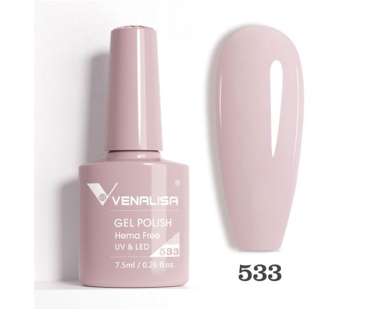 Гел лак за нокти Venalisa VIP5 Hema-Free 7.5 ml 533,1,LilaCare Bulgaria