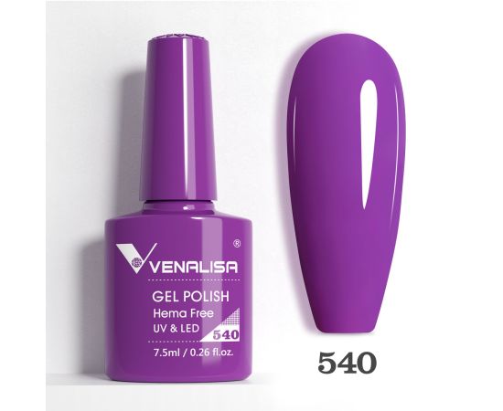 Гел лак за нокти Venalisa VIP5 Hema-Free 7.5 ml 540,1,LilaCare Bulgaria