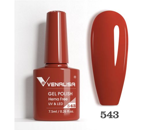 Гел лак за нокти Venalisa VIP5 Hema-Free 7.5 ml 543,1,LilaCare Bulgaria