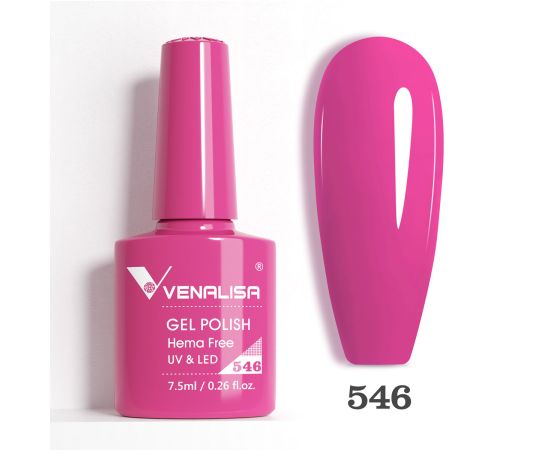 Гел лак за нокти Venalisa VIP5 Hema-Free 7.5 ml 546,1,LilaCare Bulgaria