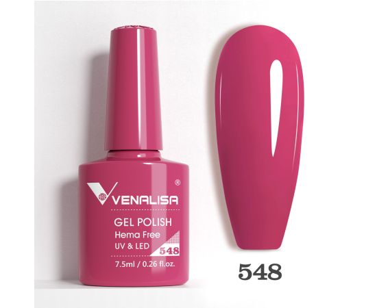 Гел лак за нокти Venalisa VIP5 Hema-Free 7.5 ml 548,1,LilaCare Bulgaria