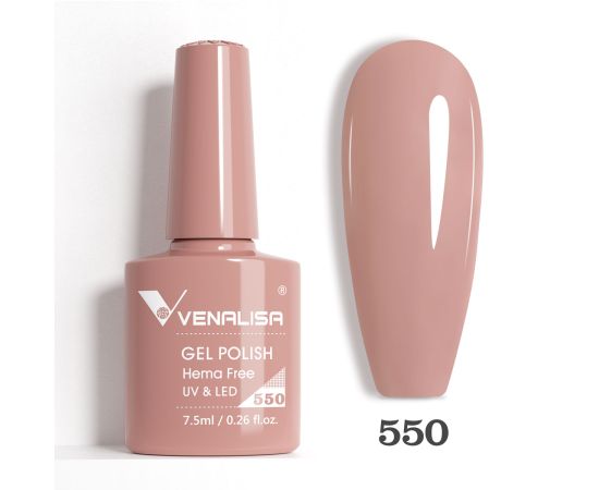 Гел лак за нокти Venalisa VIP5 Hema-Free 7.5 ml 550,1,LilaCare Bulgaria