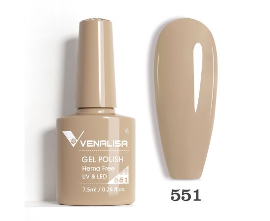 Гел лак за нокти Venalisa VIP5 Hema-Free 7.5 ml 551,1,LilaCare Bulgaria