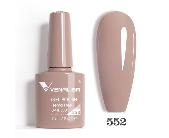 Гел лак за нокти Venalisa VIP5 Hema-Free 7.5 ml 552,1,LilaCare Bulgaria