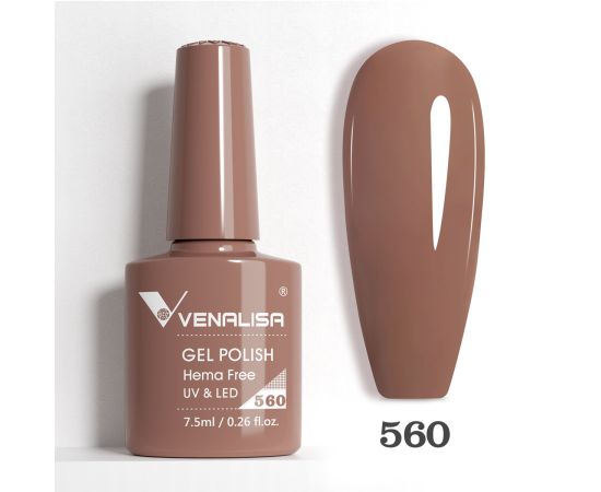 Гел лак за нокти Venalisa VIP5 Hema-Free 7.5 ml 560,1,LilaCare Bulgaria