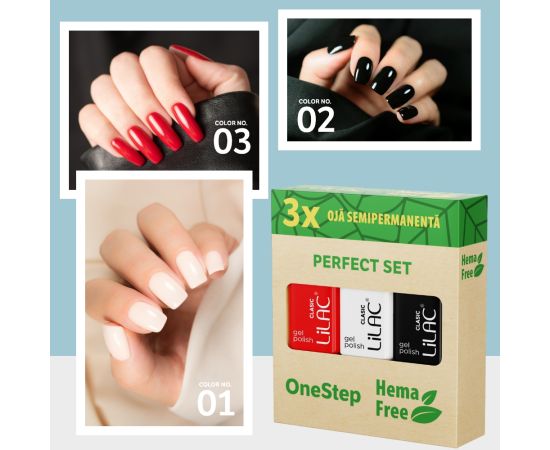 3 x Гел лак за нокти Hema Free Basic Collection,4,LilaCare Bulgaria