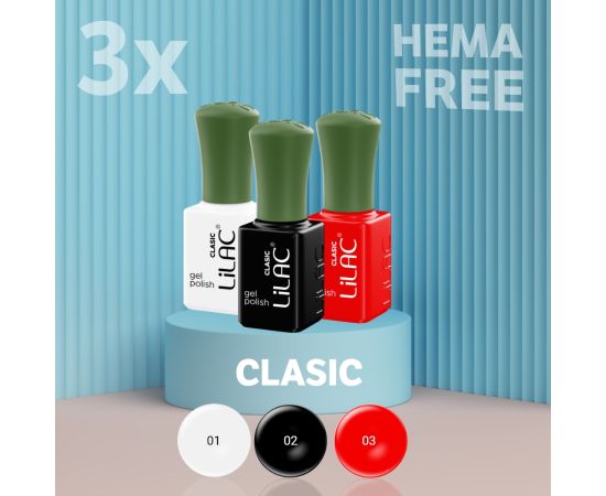 3 x Гел лак за нокти Hema Free Basic Collection,3,LilaCare Bulgaria