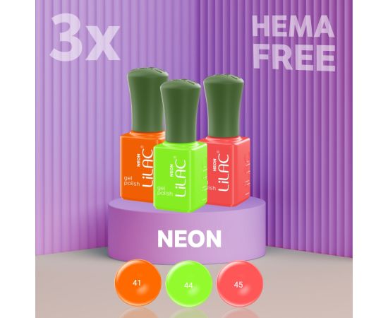 3 x Гел лак за нокти Hema Free Neon Collection,3,LilaCare Bulgaria