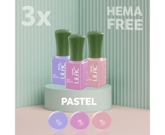 3 x Гел лак за нокти Hema Free Pastel Collection,3,LilaCare Bulgaria