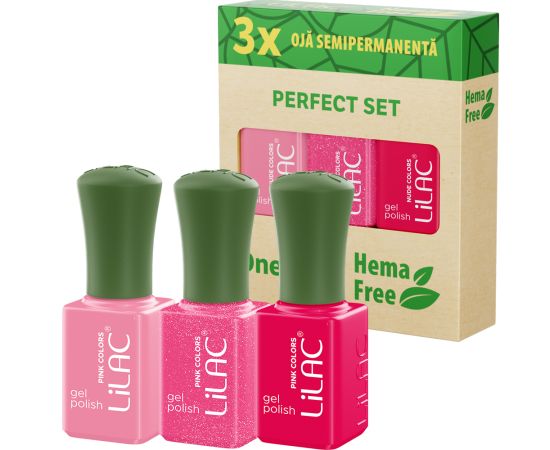 3 x Гел лак за нокти Hema Free Pink Collection,1,LilaCare Bulgaria