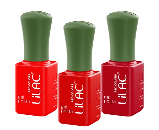 3 x Гел лак за нокти Red Hema Free Collection,2,LilaCare Bulgaria