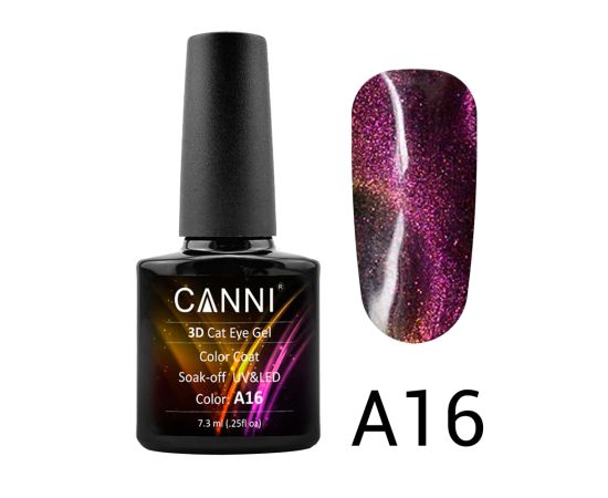 Гел лак CANNI 3D Cat Eye 70511-A16,1,LilaCare Bulgaria