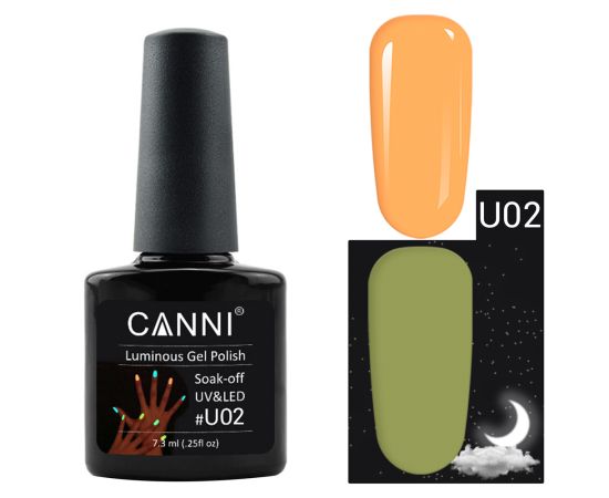 Гел лак CANNI Glow In The Dark 70701-U02,1,LilaCare Bulgaria